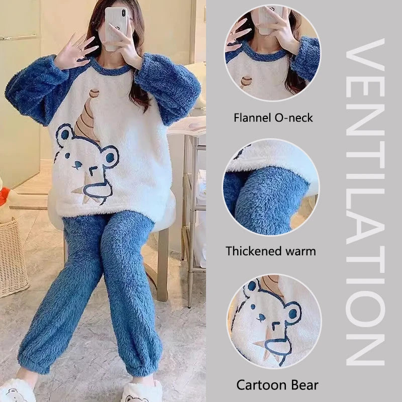 Velvet Pajamas Loungewear Winter