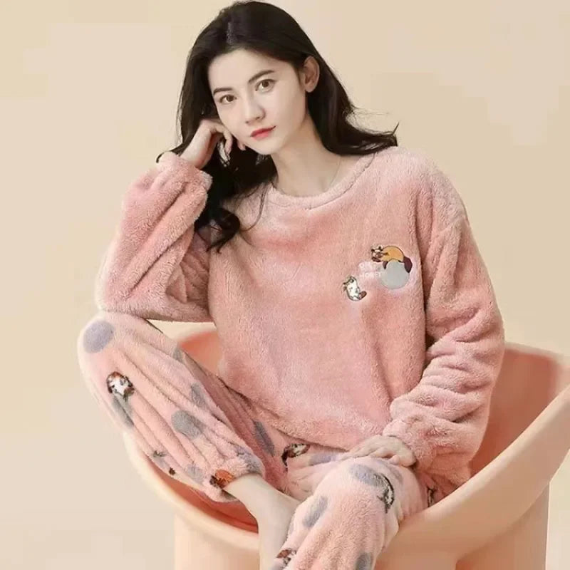 Velvet Pajamas Loungewear Winter