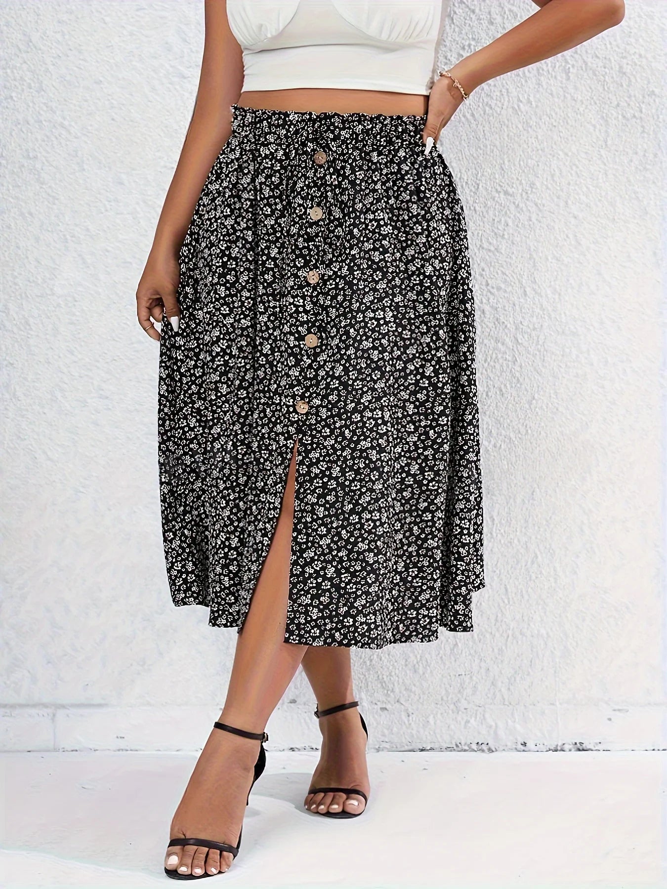 Casual Fashion Floral Skirt