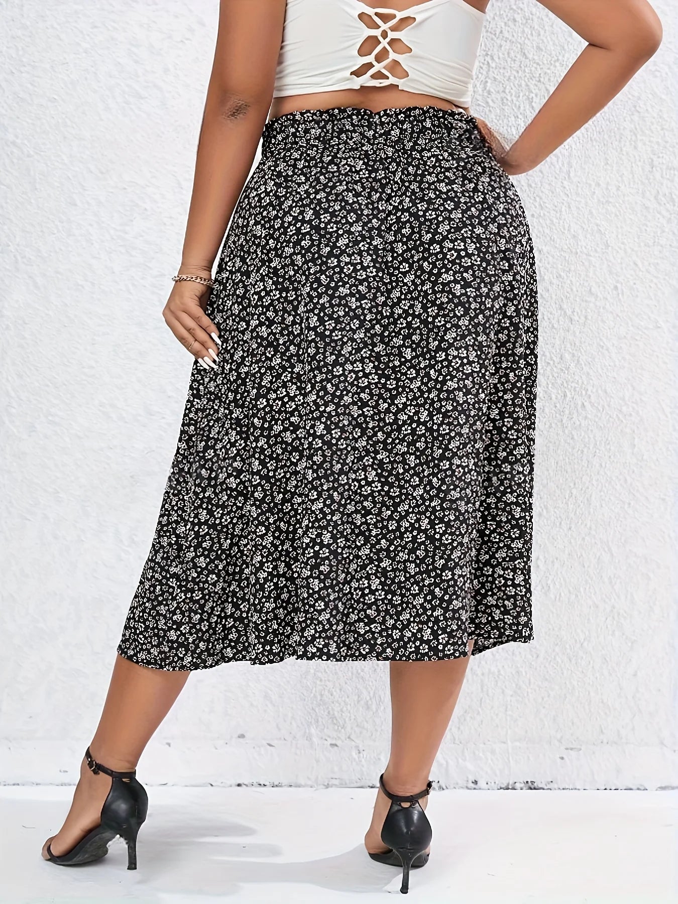 Casual Fashion Floral Skirt