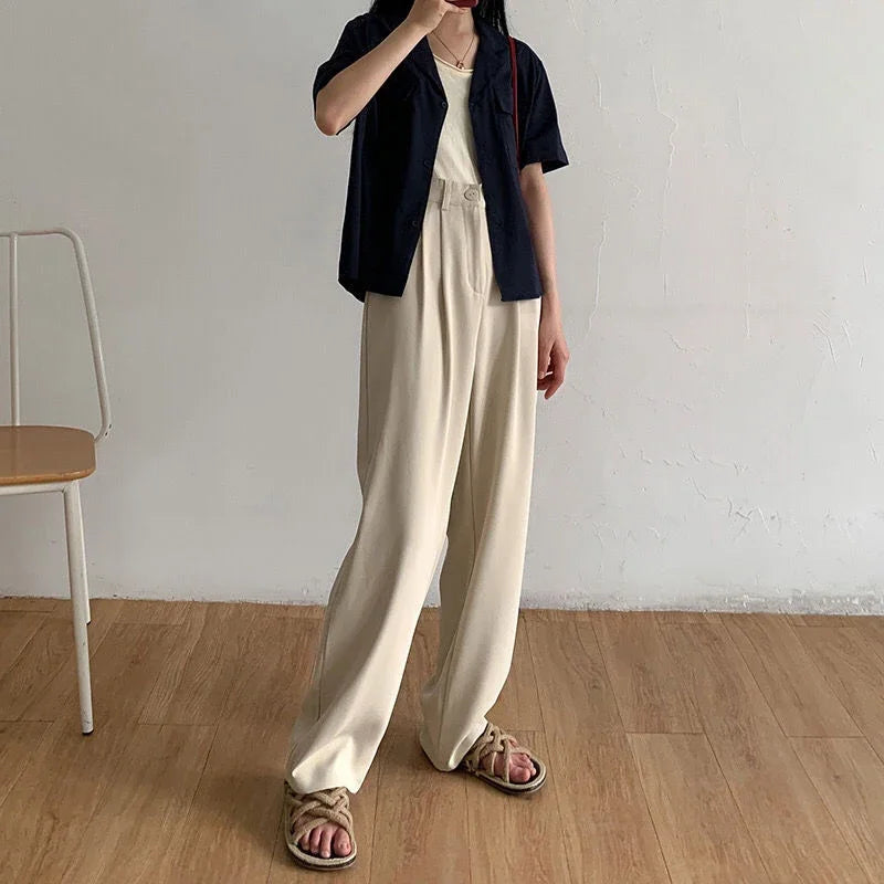 High Waist Women Suit Pants