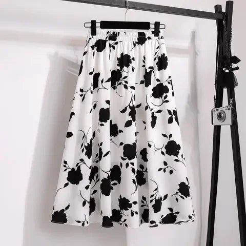 High Waist A-Line Skirt