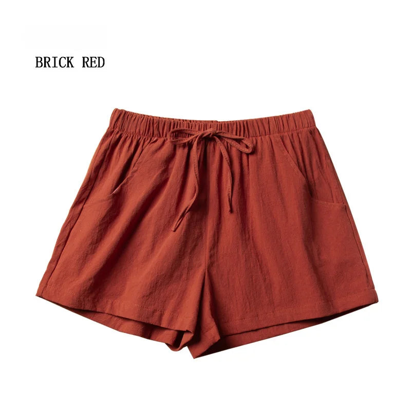 Casual Linen Shorts Women