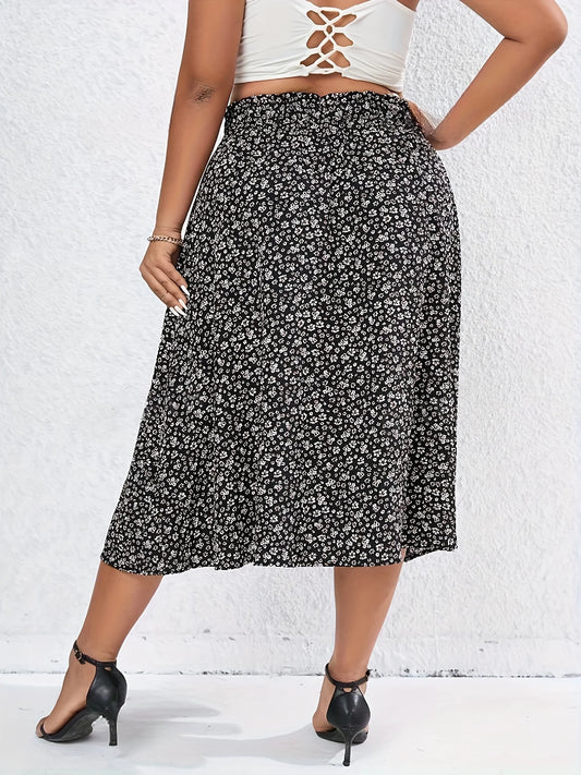 Casual Fashion Floral Skirt