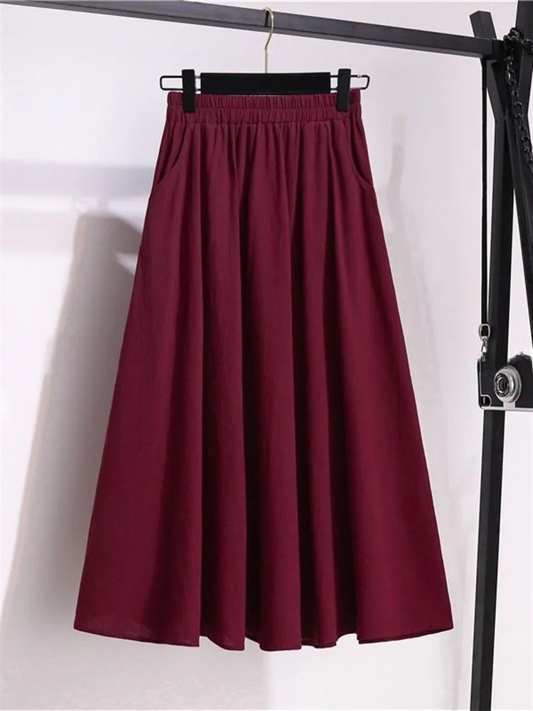 Cotton Linen Skirt