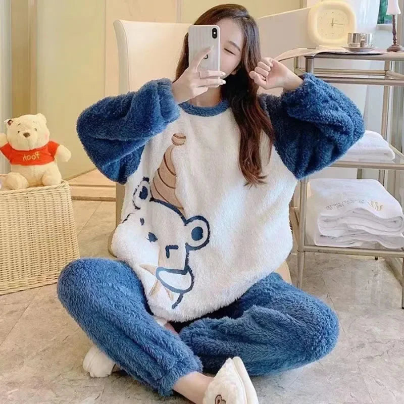 Velvet Pajamas Loungewear Winter