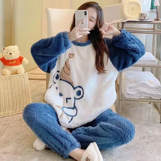 Velvet Pajamas Loungewear Winter